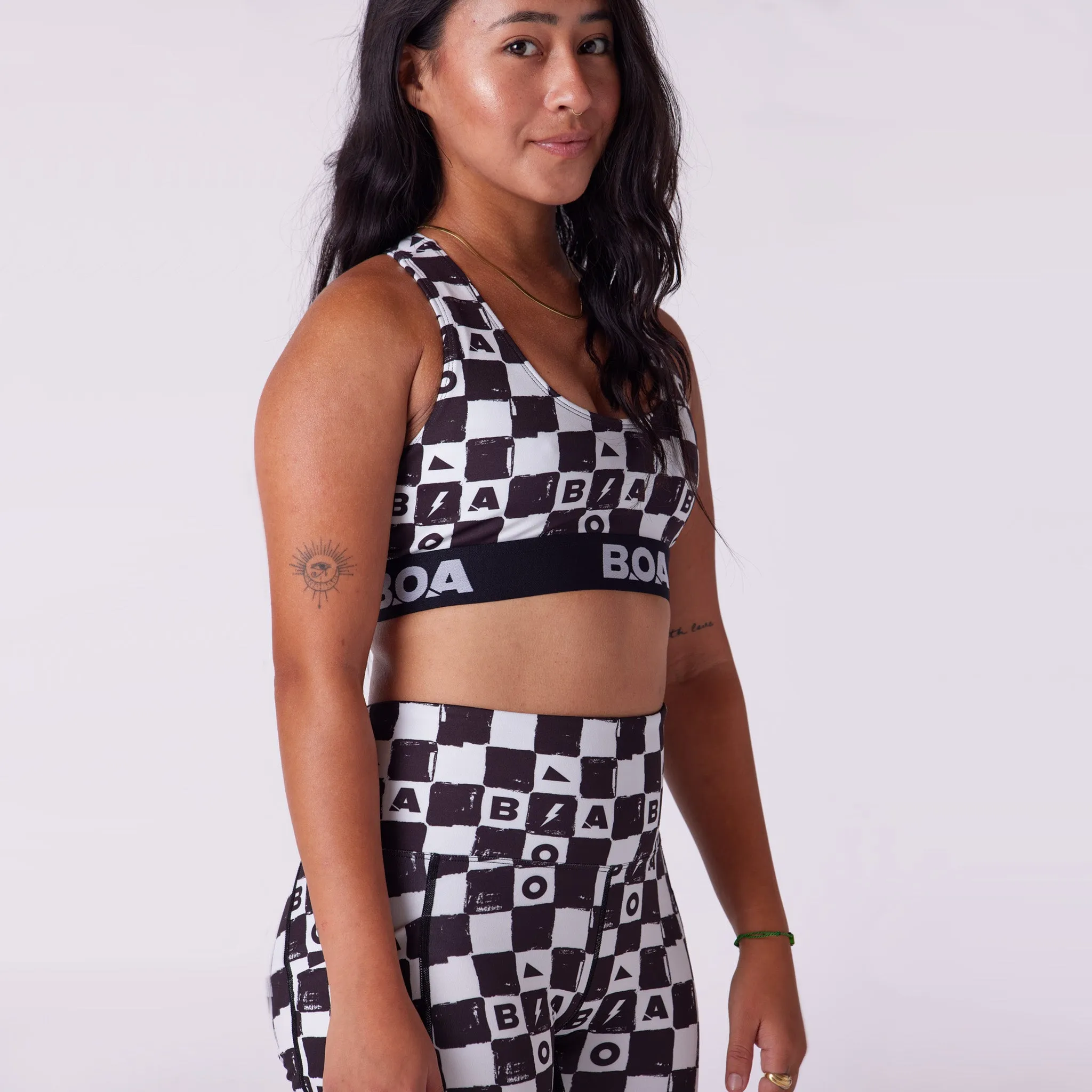 Women's Fly 8" High Rise Fit Short - Checkers